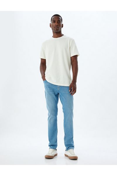 Koton Slim-Fit-Jeans mit Standard-Taillenknöpfen – Brad Jean