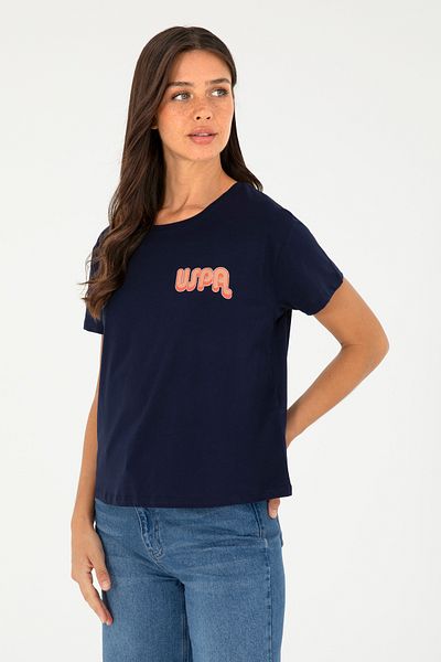 U.S. Polo Assn. Női sötétkék nyakú póló 50286050 -vr033