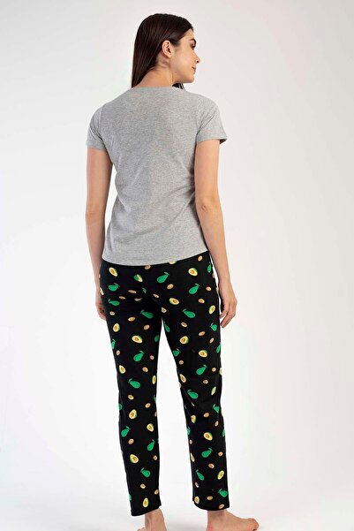 C&City Short Sleeve Pajama Set Gray-441009