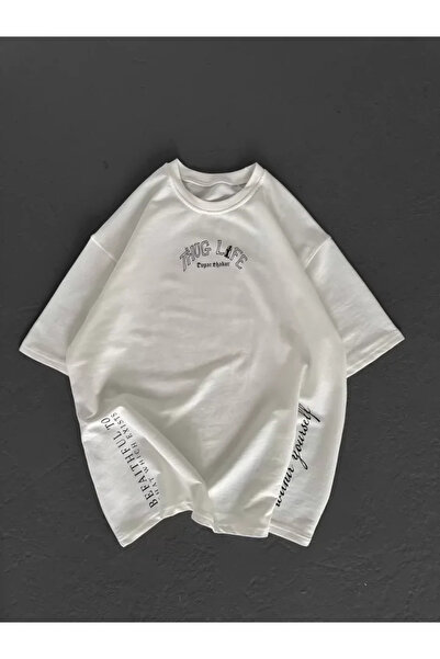 JANES Μπλουζάκι Unisex Printed Oversize - Λευκό