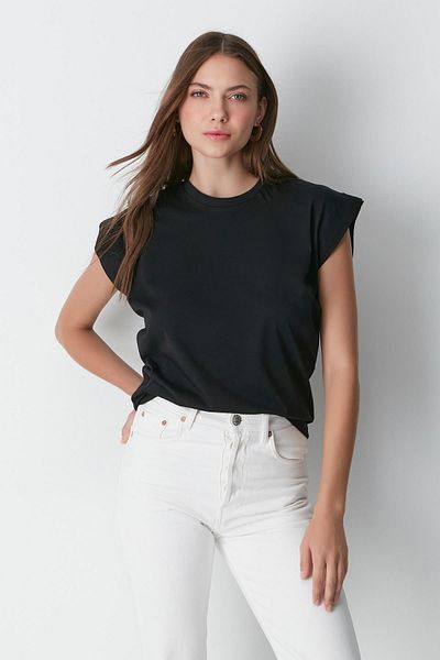 C&City Μπλουζάκι 2 τεμαχίων Crew Neck Basic - Κοντό μανίκι, μαύρο 958