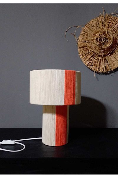 poplinhome Makrome Lamp Shade - Bohemian Decorated Children's Room Lamp Bed, Living Room and Lampshade Model