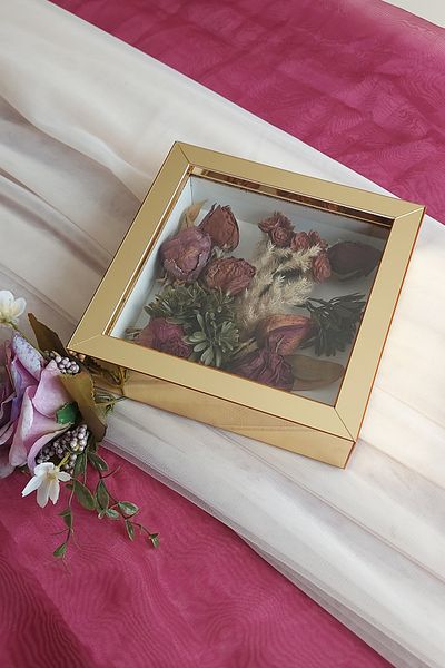 Verda Çerçeve 20x20x5 cm New Fashion Flower Pattern Memory Frame
