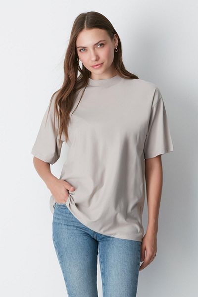 C&City Μπλουζάκι Casual Basic 2 τεμαχίων - Crew Neck, κοντό μανίκι, Indigo/Grey 961