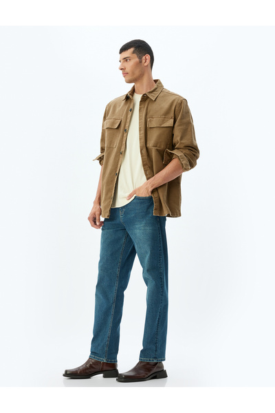 Koton Blugi drepti din bumbac vintage - Detaliu buzunar