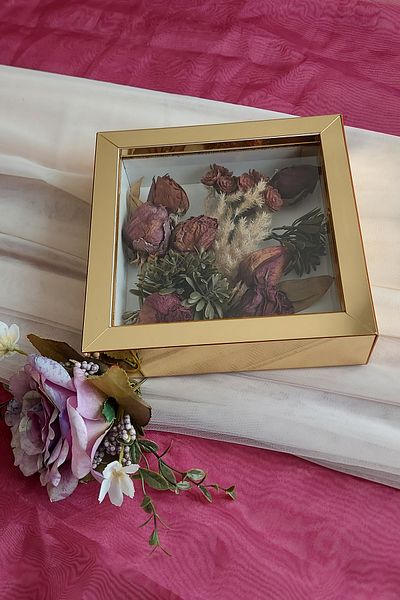 Verda Çerçeve 20x20x5 cm New Fashion Flower Pattern Memory Frame
