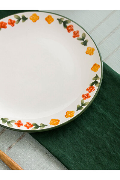 LC Waikiki LCW HOME Karışık Baskılı Çiçek Baskılı Seramik Servis Tabağı 21 Cm