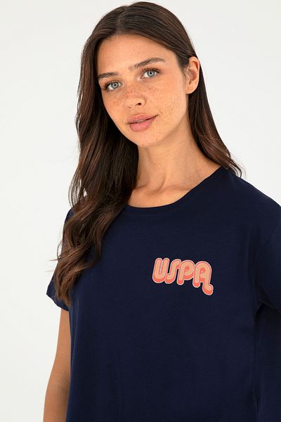 U.S. Polo Assn. Női sötétkék nyakú póló 50286050 -vr033