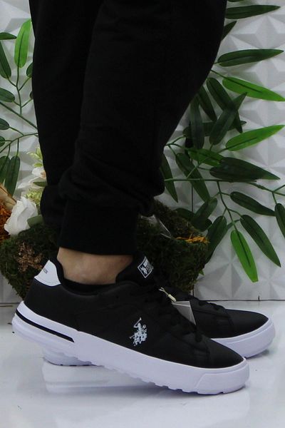 U.S. Polo Assn. Η.Π.Α. Polo Assn. Mango - Ασπρόμαυρα ελαφριά ανδρικά παπούτσια casual
