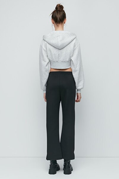 C&City Španělské tepláky s rozparkem 843 černé