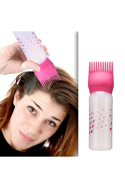 btm home 1 sticlă pentru vopsirea părului cu pieptene - sticlă pentru aplicar...