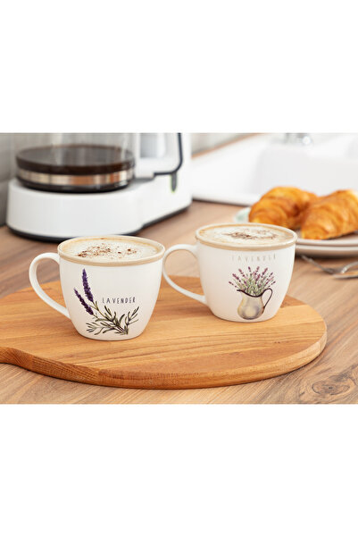 Madame Coco Lavender Plain - Set of 2 Mugs