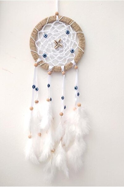 Hd Marketim Nazar Boncuklu Düş Kapanı Dreamcatcher Kuş Tüyü Duvar Süsü Ev Dekor