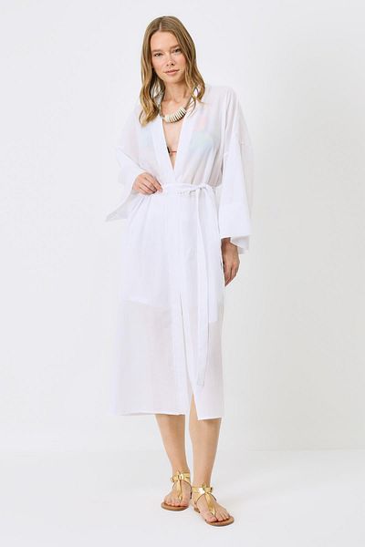 C&City Kimono-Set mit weißen Shorts – 9069