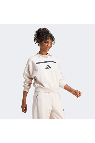 adidas W Z.N.E. Swt Women's Beige Sweatshirt Jf4783