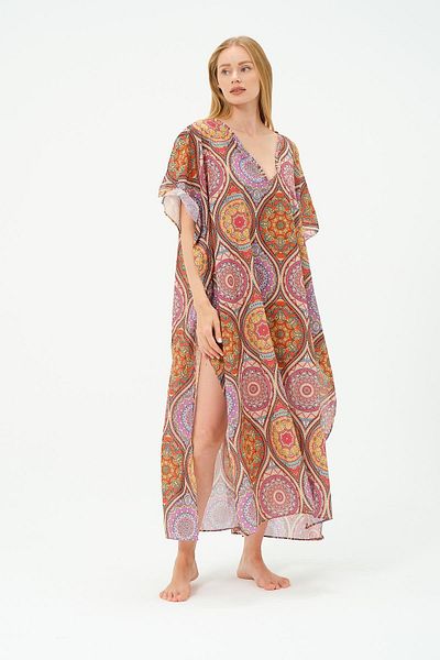 C&City Orange Plus Size Pareo Beach Dress - 22330