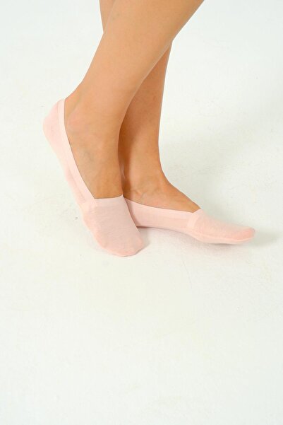 C&City Pink Laser Cut Combed Cotton Ballerina Socks