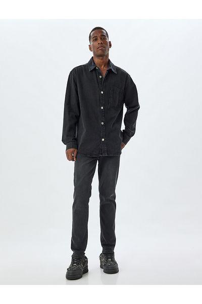 Koton Ανδρικό Jean Παντελόνι Μαύρο 5wam40174nd Brad Jean