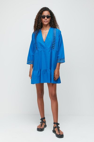 C&City Pareo Strandkleid 22411 Sax Blau