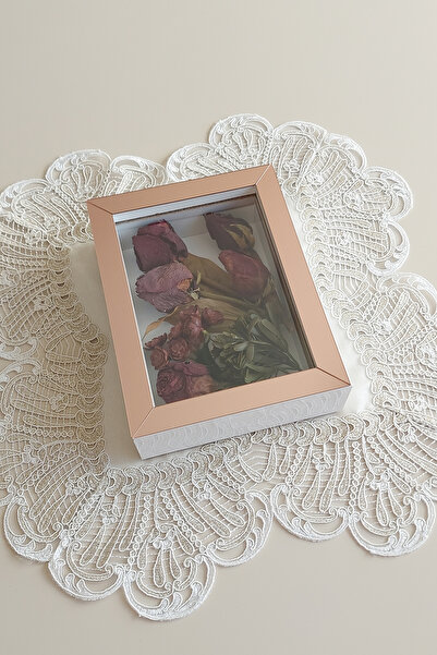 Verda Çerçeve 15x20x5 cm New Fashion Flower Memory Frame - Deep Rose Box
