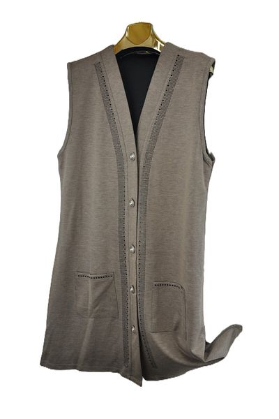 elma abone New Season Ecrin 5 Button Long Vest