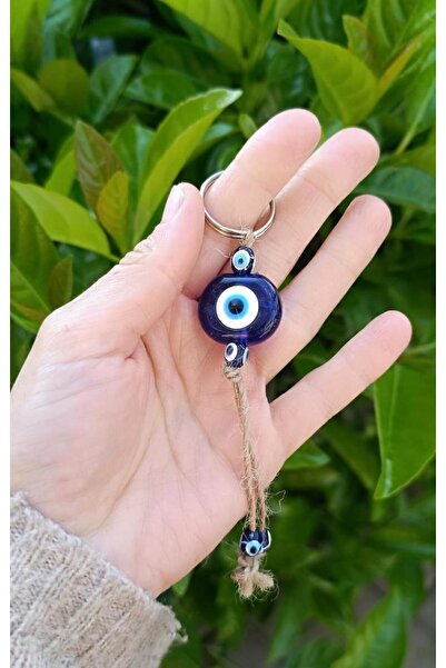 Hd Marketim Anahtarlık Kötü Göz Kovucu Nazar Hand Made Hasır Mavi Nazarlık Ça...