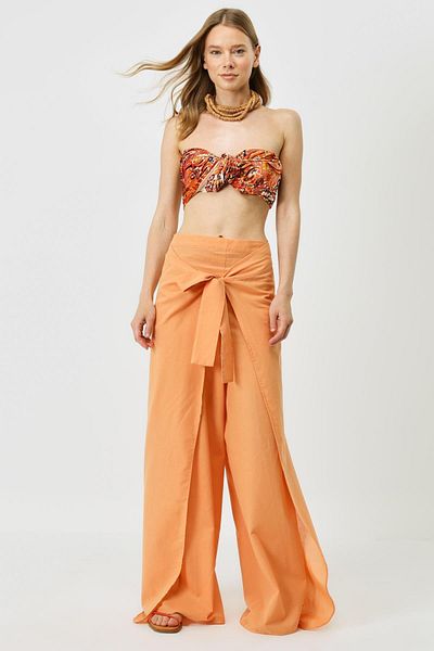C&City Pareo-Hose für Damen mit Melonenmuster 9078 – Taillengürtel