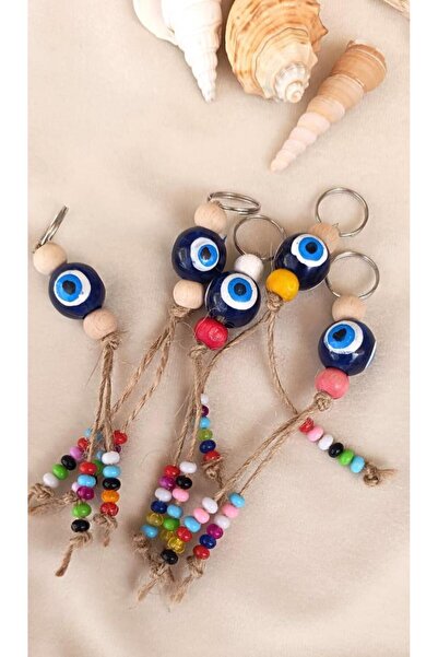 Hd Marketim Breloc cu mărgele Evil Eye, 5 bucăți, ornament pentru mașină, rea...