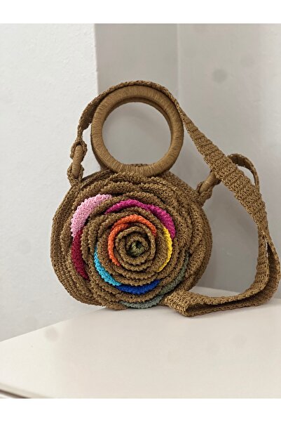 Sir brothers Hasır kağıt ip gül çanta
