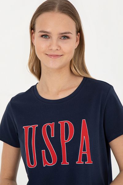 U.S. Polo Assn. Tricou de damă albastru bleumarin - gât crew50285843-VR033
