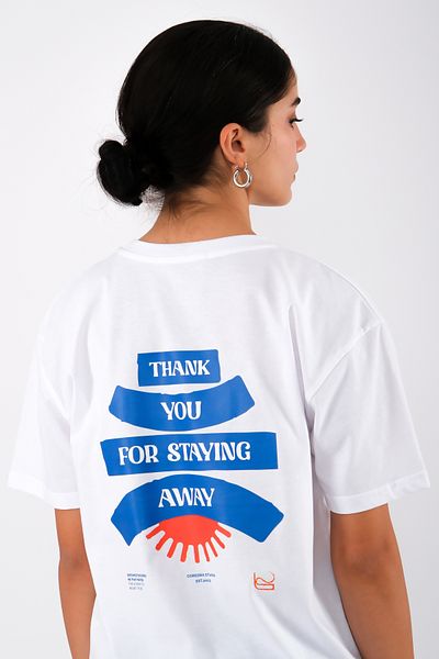 Coredra Tricou alb pentru femei cu potrivire relaxată - Shaper on the Face
