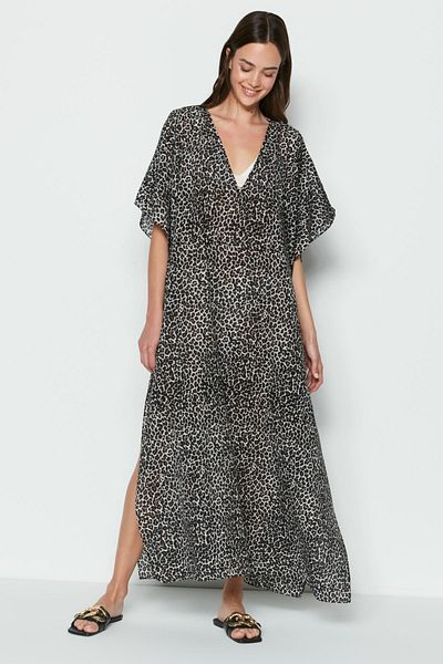 C&City Pareo Strandkleid in Übergröße 22330 Leopard