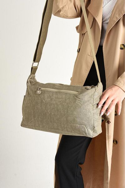 Baginn Geantă de damă cu curea încrucișată ușoară cu buzunare multiple, țesătură clinker, geantă de umăr, 30*20 cm, țesătură hidrofugă
