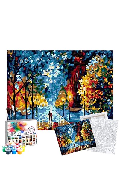 Tabdiko Sayılarla Boyama Seti 40 x 50 cm Tuval Şasesine Gerili Sonbahardan Kalan