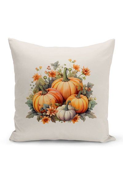 Bertille Home Autumn Series - Double Sided Digital Printed 6-Piece Throw Pillow Set (Halloween Autumn)