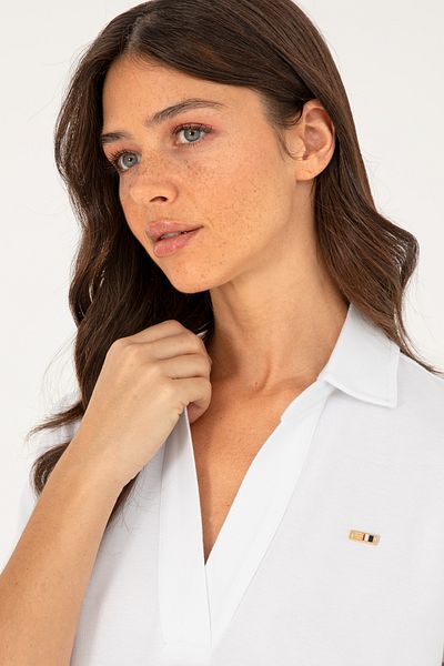 U.S. Polo Assn. Tricou alb de bază pentru femei - 50285853 -VR013