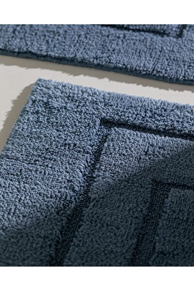Madame Coco Lambese 2-Piece Cotton Bath Mat - Indigo