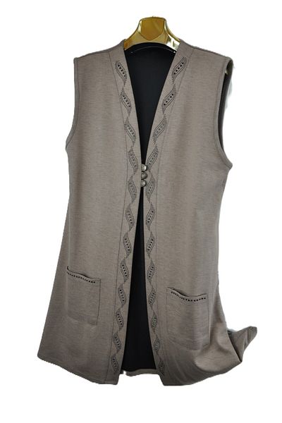 elma abone New Season Ecrin 3 Button Long Vest
