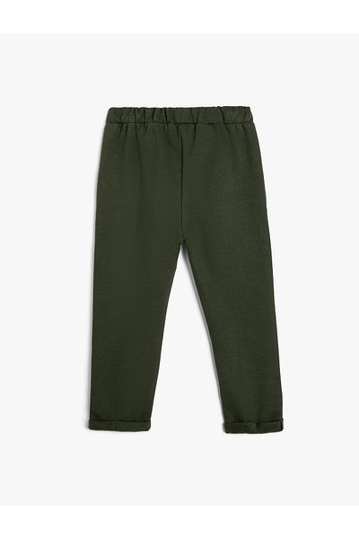 Koton Cotton Raised Sweatpants with Tie Waist