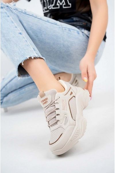 KCMN Lambırlent 9671 Sneaker Unisex Sports Shoes Beige