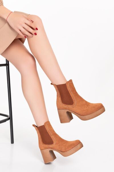 ARTI ARTI AYAKKABI Artı-Artı006-0151-S Kadın Taba Süet Platform Topuklu Bot