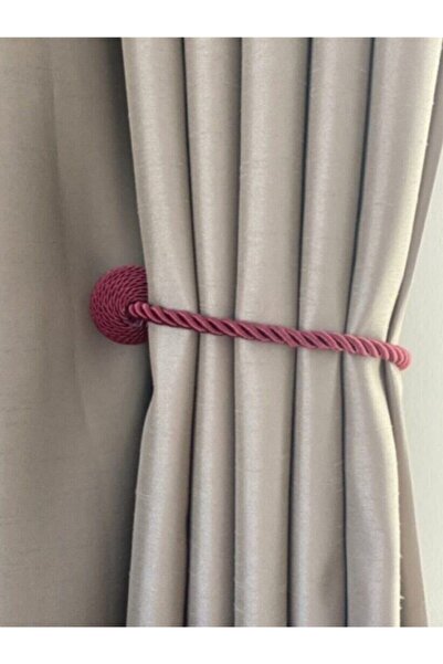Cortibo Magnetic Cord Wrap Tulle and Background Curtain Collection Buckle - Claret Red