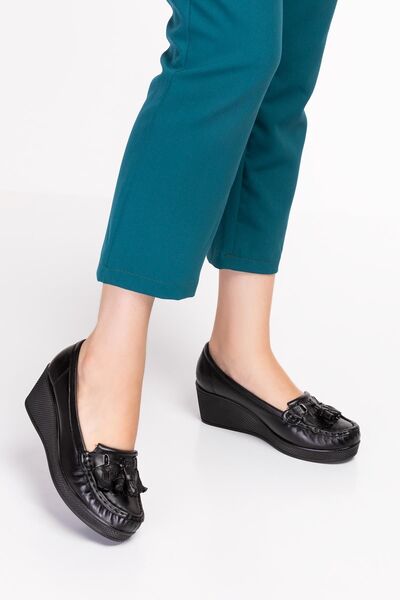 ARTI ARTI AYAKKABI plus-plus014-14129 Pantofi ortopedici de damă din piele naturală cu toc cu platformă