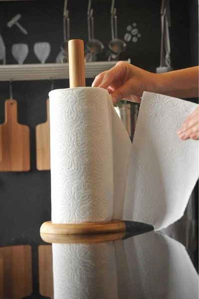 Mabeyn Bamboo Paper Towel Holder