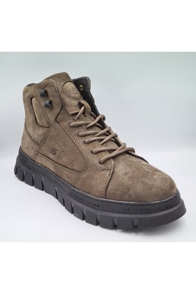 Greyder 64618 Smoke Color Nubuck Δερμάτινες ανδρικές μπότες με φερμουάρ