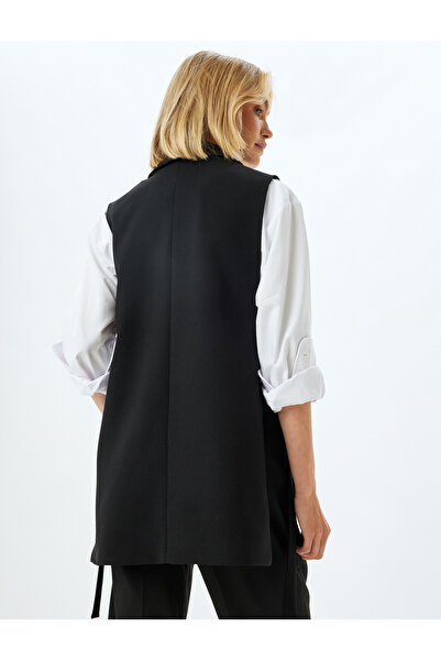 Koton Tek Düğmeli Kuşaklı Blazer Yelek
