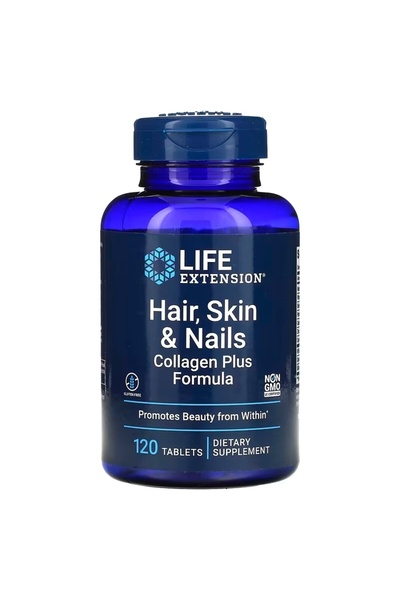 Life Extension Hair Skin & Nails Collagen Plus Formula 120 Tablet