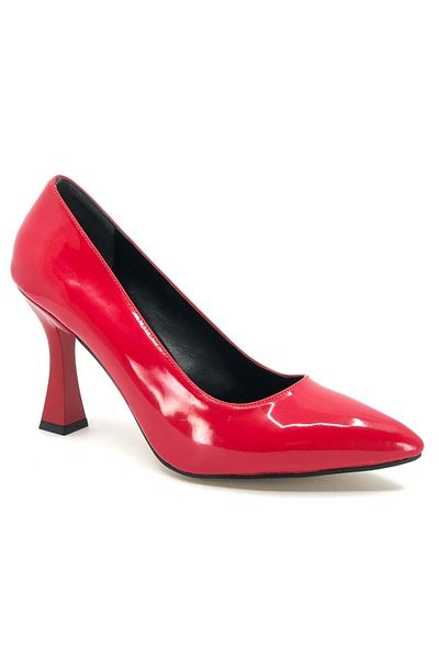 Kocamanlar Ayakkabı Feles Goblet Heeled Women's Stiletto Shoes RED-PATTERN