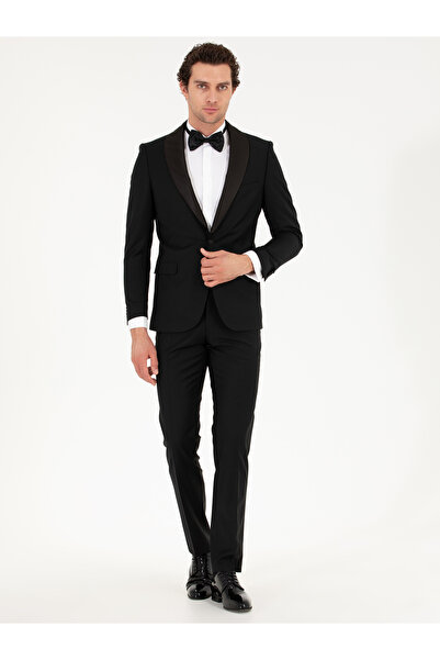 Cacharel Siyah Slim Fit Smokin Damatlık 50267712-VR046