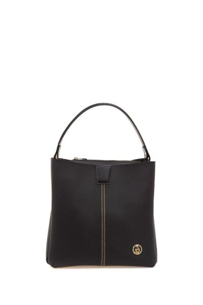 Bilik Deri Siyah-Rölax Kadın Omuz Çantası DLR 100-NW